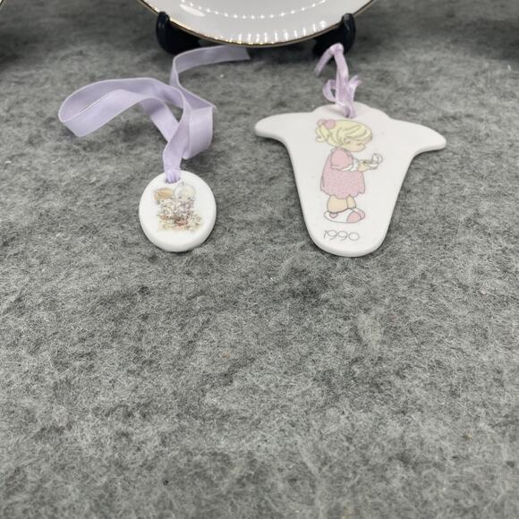 VTG PRECIOUS MOMENTS 6" Collector Plates August November December 1983 Japan - Picture 5 of 9